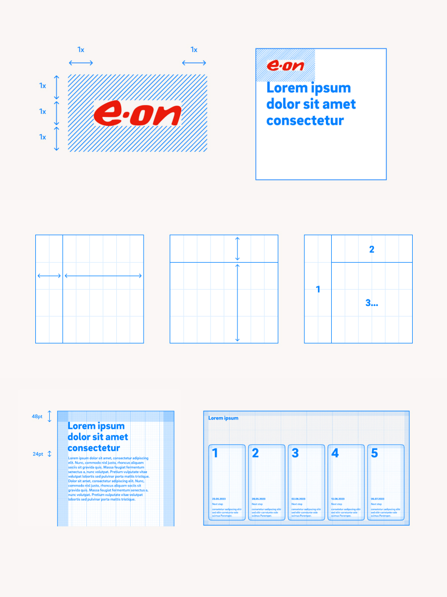 Notional examples of the invisible structure behind the layouts and designs