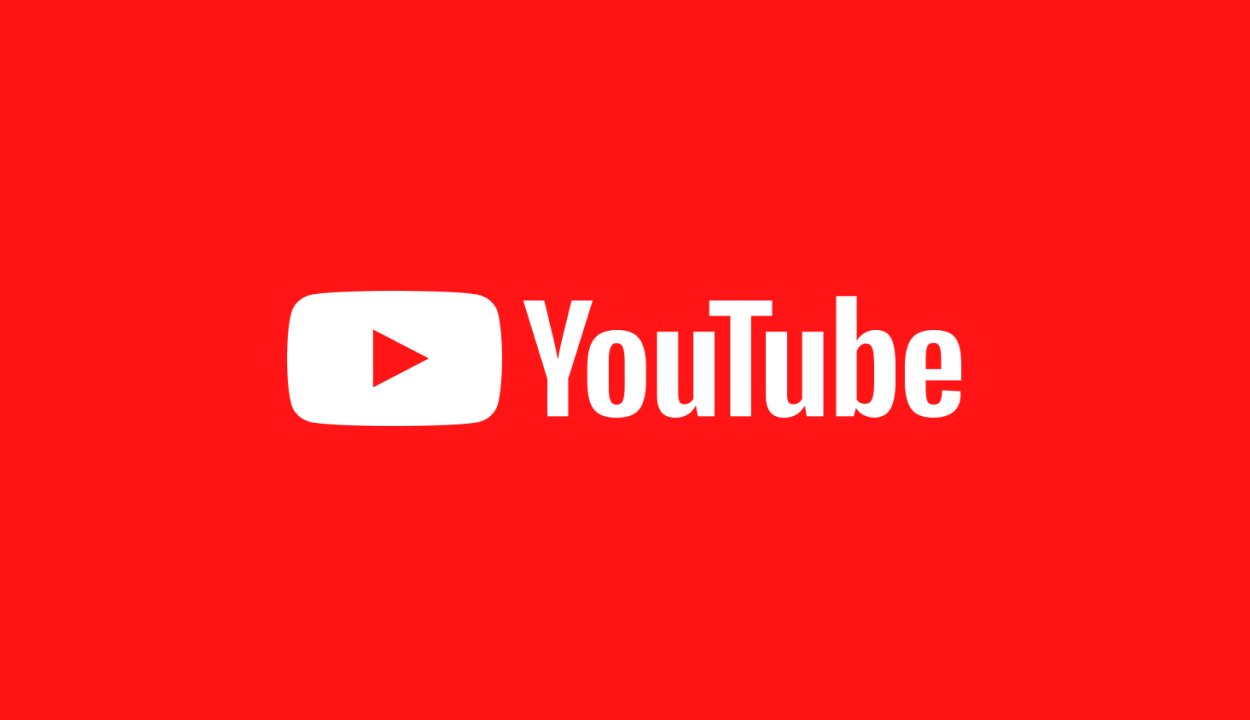YouTube logo on a red background